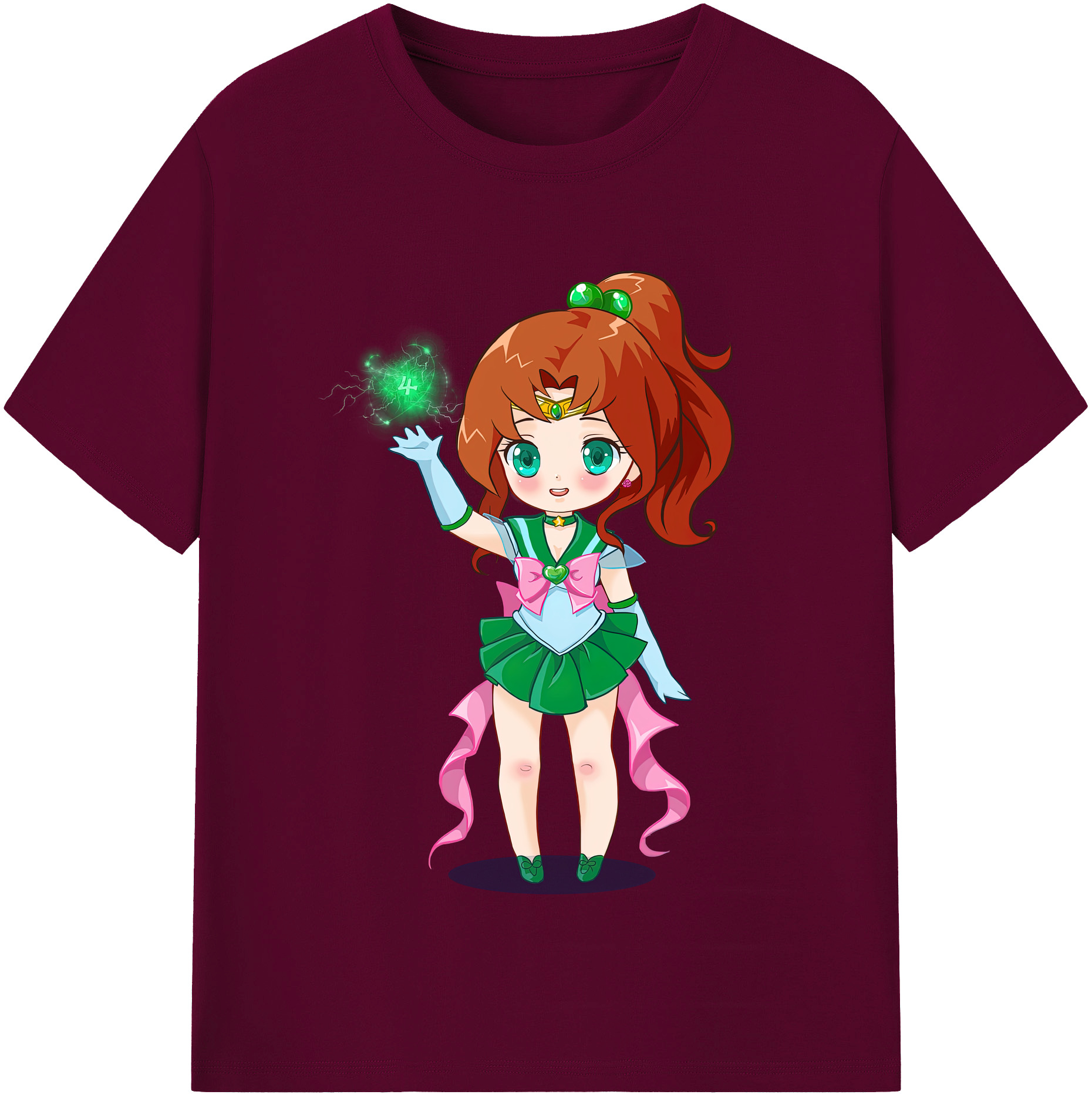 （画像用） 美少女戦士セーラームーン 木野 まこと きの まこと Sailor Moon Kino Makoto （セーラージュピター；Sailor Jupiter） レディースカジュアルプリントTシャツ（綿100％）